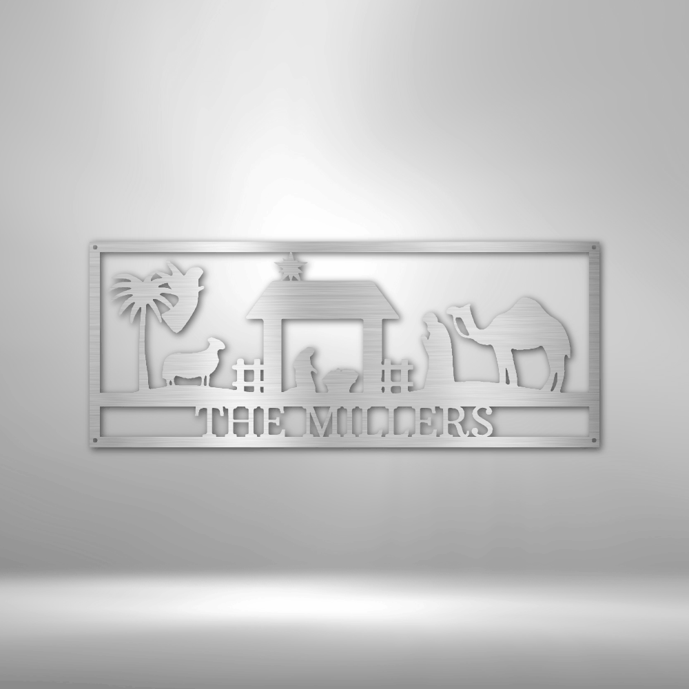 Personalized Nativity Metal Sign,  Custom Nativity Wall Art Decor, Wall Hanging, Christmas Wall Hanging, Winter Holidays Wall Art.