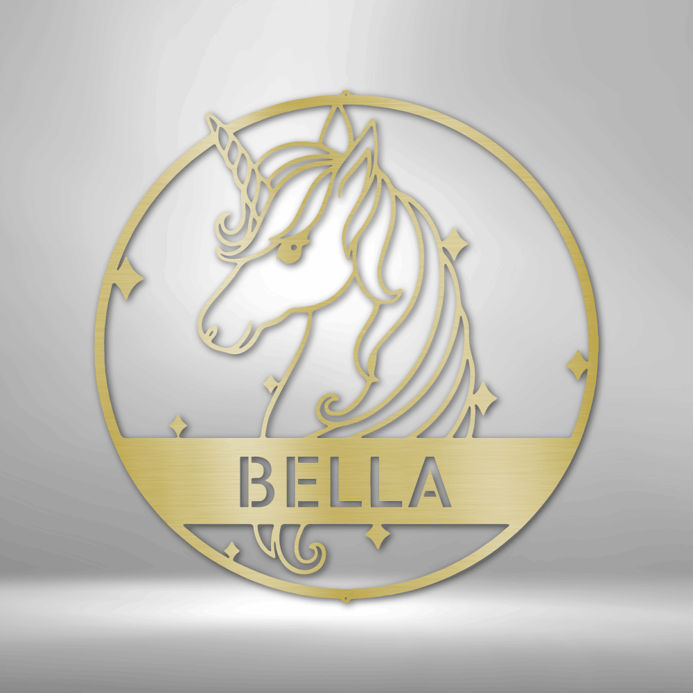 Personalized Unicorn Metal Sign, Unicorn Metal Wall Decor, Unicorn Metal Wall Hangings ,Birthday Gift, For Little Daughter, Kids Room Decoration