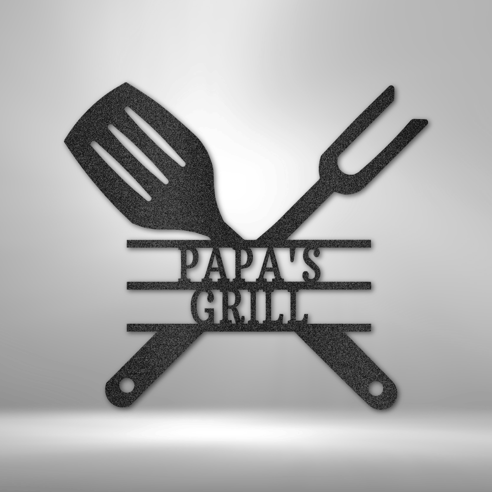 Customizable Grilling Utensils Metal Art, Indoor Outdoor Decor, Kitchen Guru Metal Art, Personalized Barbeque Lover Gift, Housewarming Gift, Fathers Day Gift For Chef Dad