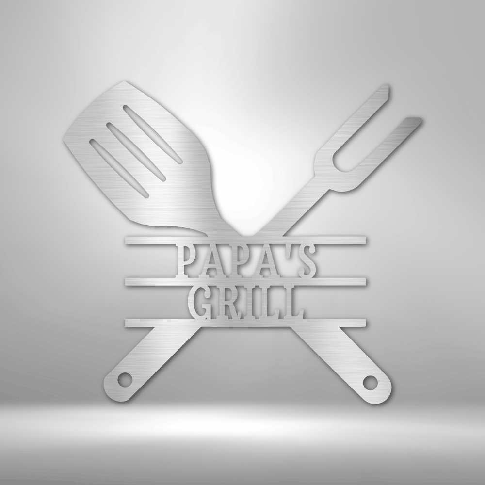 Customizable Grilling Utensils Metal Art, Indoor Outdoor Decor, Kitchen Guru Metal Art, Personalized Barbeque Lover Gift, Housewarming Gift, Fathers Day Gift For Chef Dad