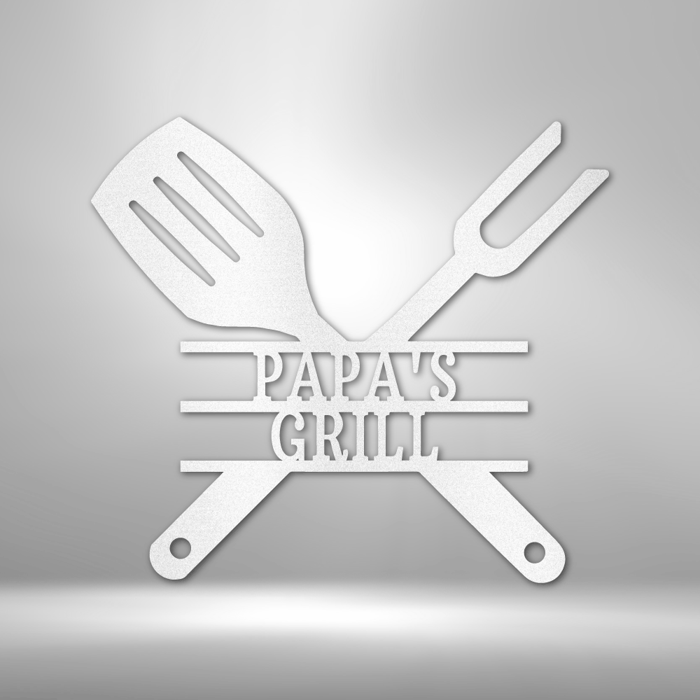 Customizable Grilling Utensils Metal Art, Indoor Outdoor Decor, Kitchen Guru Metal Art, Personalized Barbeque Lover Gift, Housewarming Gift, Fathers Day Gift For Chef Dad