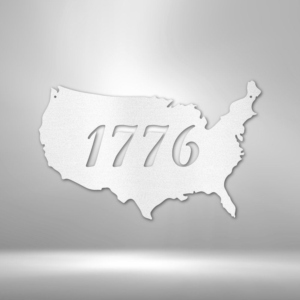 1776 Metal  Sign, U.S.A Metal Art Decoration, Home Wall Hangings Gift For Patriotic Mom, Housewarming Gift for Her.