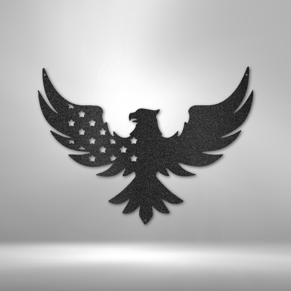 Patriotic Eagle Metal Sign, American Eagle Home Decor, Housewarming Gift For Dear Mom, Living Room Wall Hangings, Mother's Day Gift For Patriotic Mom