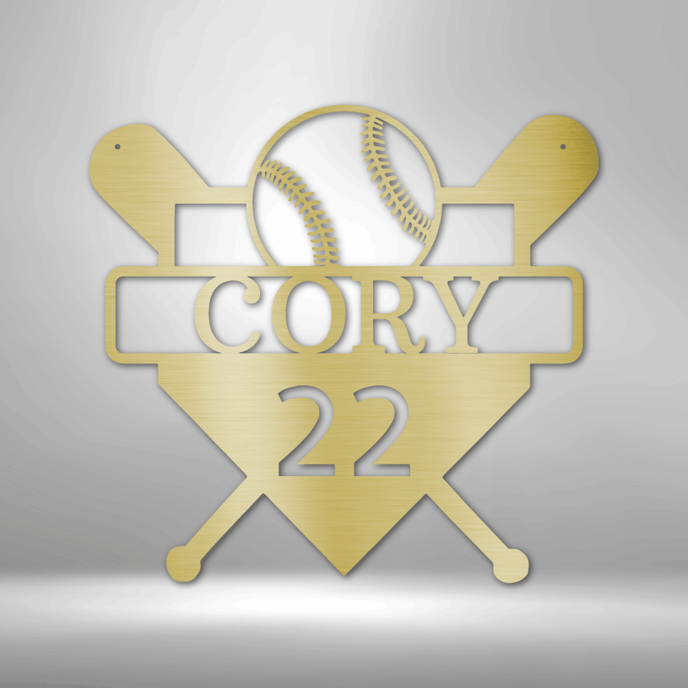 Personalized Baseball Metal Art, Custom Name Metal Art Sport Décor, Sport Enthusiasts Gift, Father Day Gift, Boys Room Art