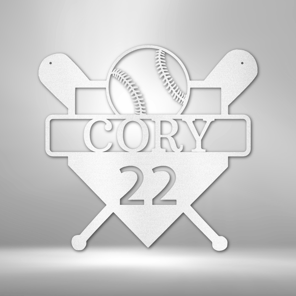 Personalized Baseball Metal Art, Custom Name Metal Art Sport Décor, Sport Enthusiasts Gift, Father Day Gift, Boys Room Art