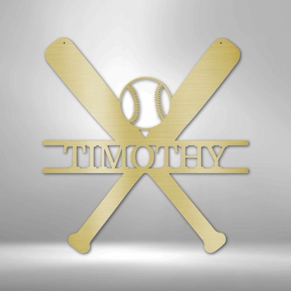 Custom Swing Batter Monogram, Baseball Metal Plaque With Last  Name, Birthday Gift for Him, Indoor Decor