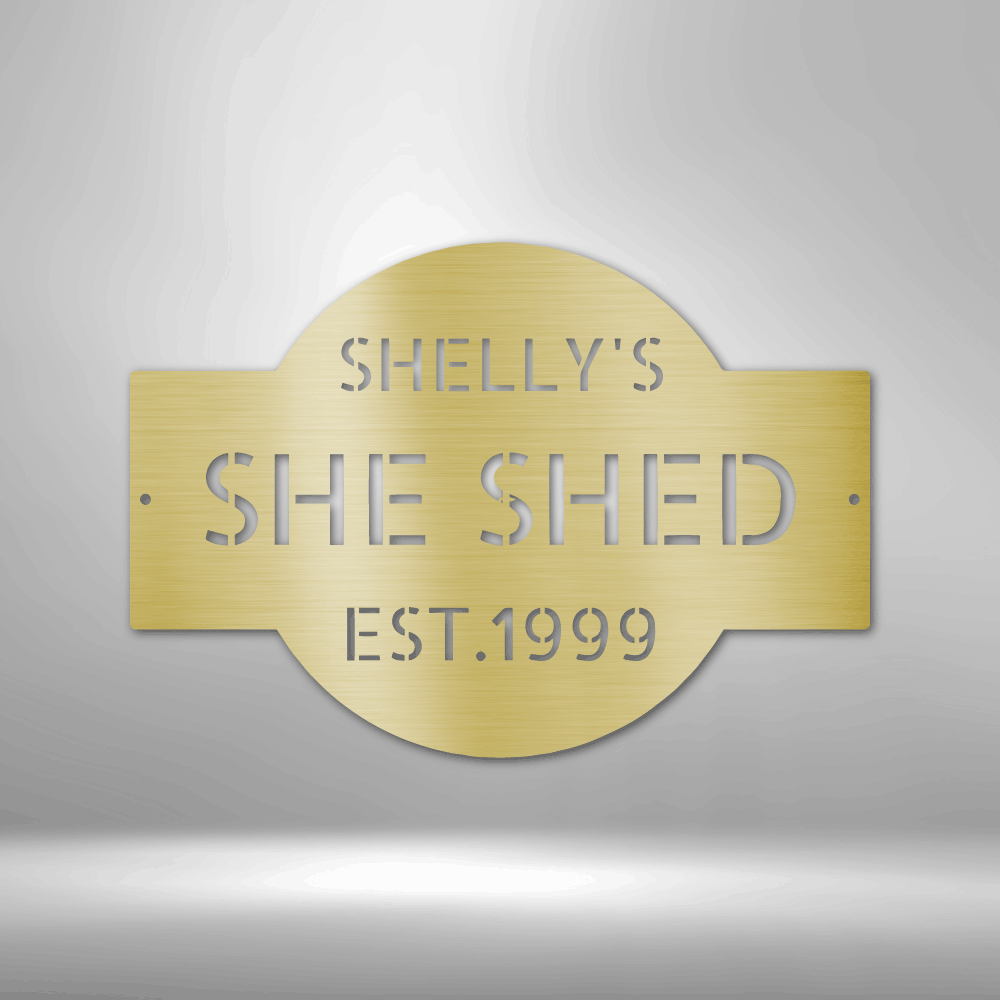 She Shed Metal Plaque, Personalized Gifts For Mothers Day, Wall Hanging Decor, Outdoor Art