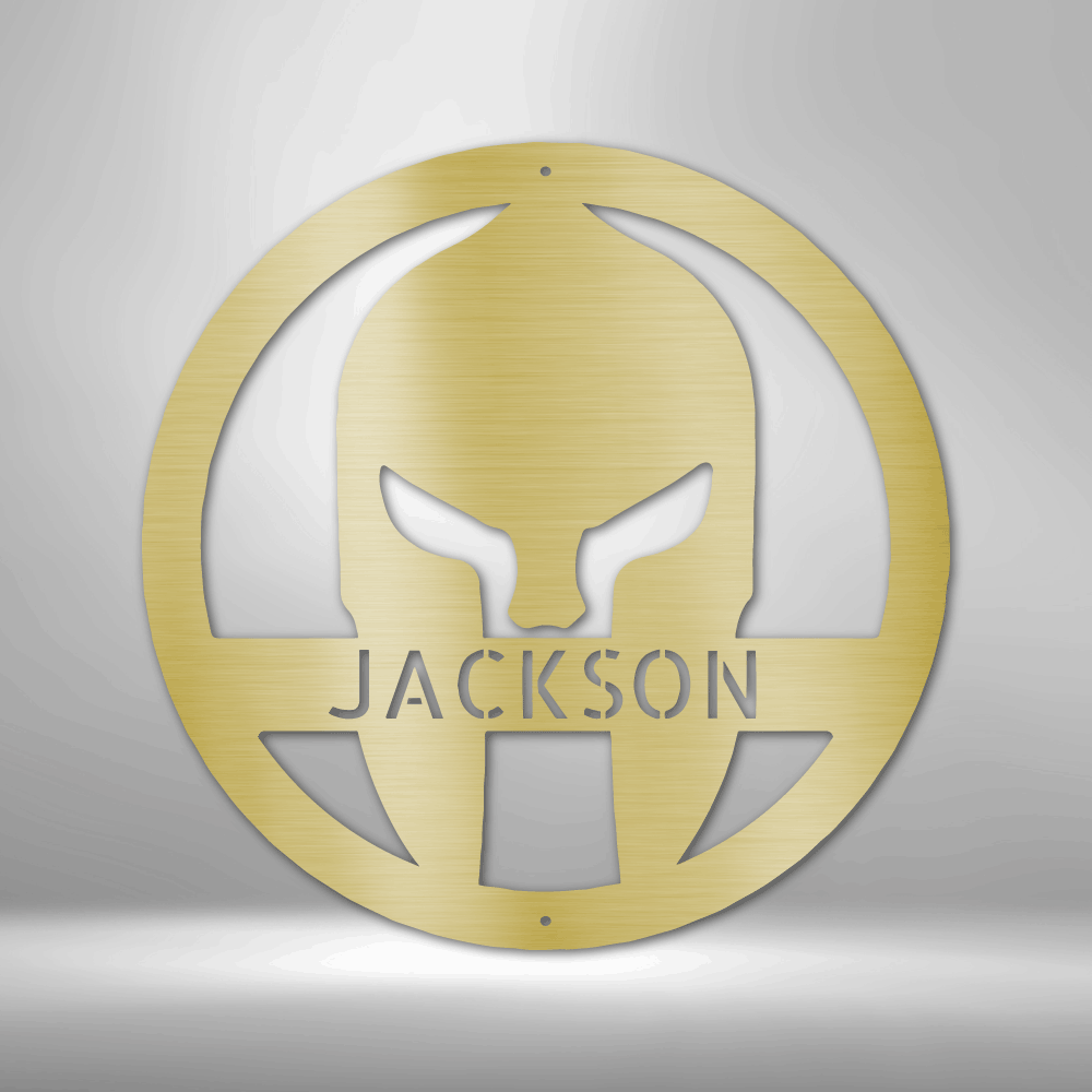 Spartan Helmet Metal Sign, Personalized Spartan Helmet Wall Decoration, Wall Art Decor, Housewarming Wall Art Gift For Him, Game Room Wall Hanging.