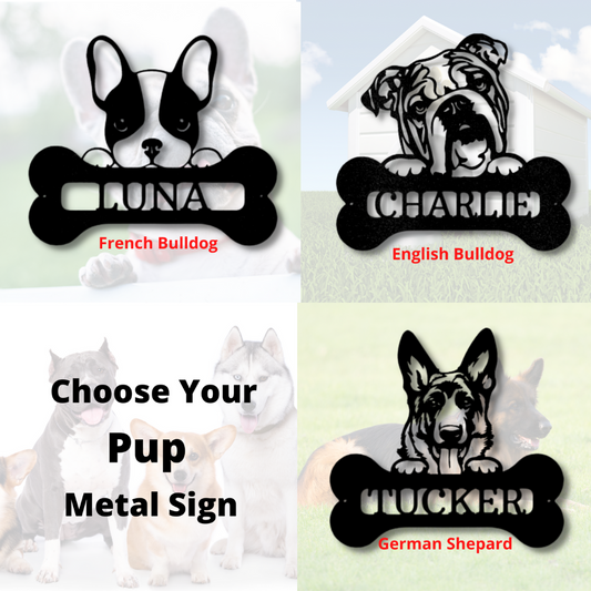 Pet Metal Wall Décor, Pick Your Pup Metal Plaque, Mastiff, Husky, Labrador, Bulldog, Dog Home Décor, Housewarming Gift, Kennel Steel Sign