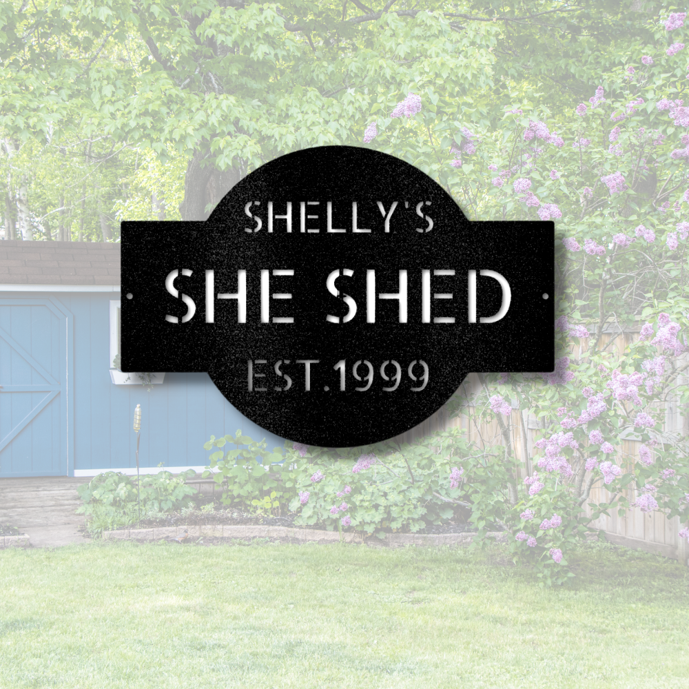 She Shed Metal Plaque, Personalized Gifts For Mothers Day, Wall Hanging Decor, Outdoor Art