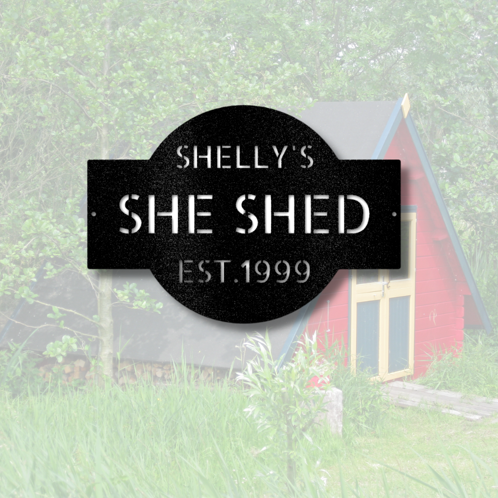 She Shed Metal Plaque, Personalized Gifts For Mothers Day, Wall Hanging Decor, Outdoor Art