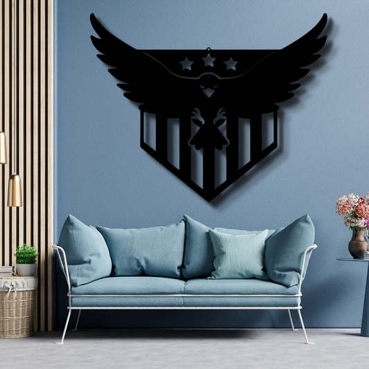 Swooping Eagle  Metal Sign, Swooping Eagle Metal Art Decor  For Him, Housewarming Gift ,Indoor Wall Hanging, Living Room  Decor, Birthday Gift For Amazing Dad