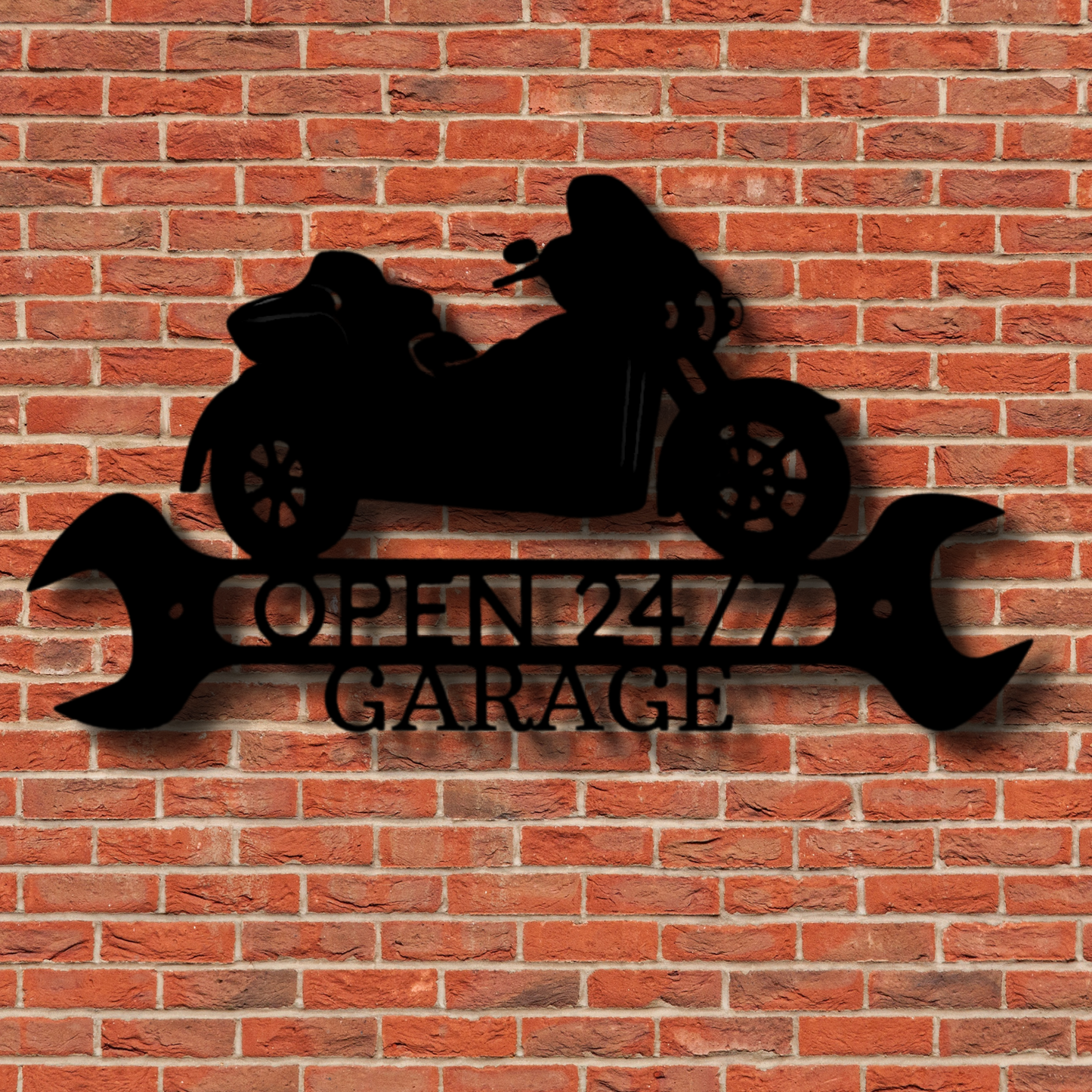 Trike Shop Metal Sign, Trike Motorcycle Garage Shop Metal Address Sign, Outdoor Wall Hanging,, Wall Art Decor, Trike Shop  Address Sign Gift For Him