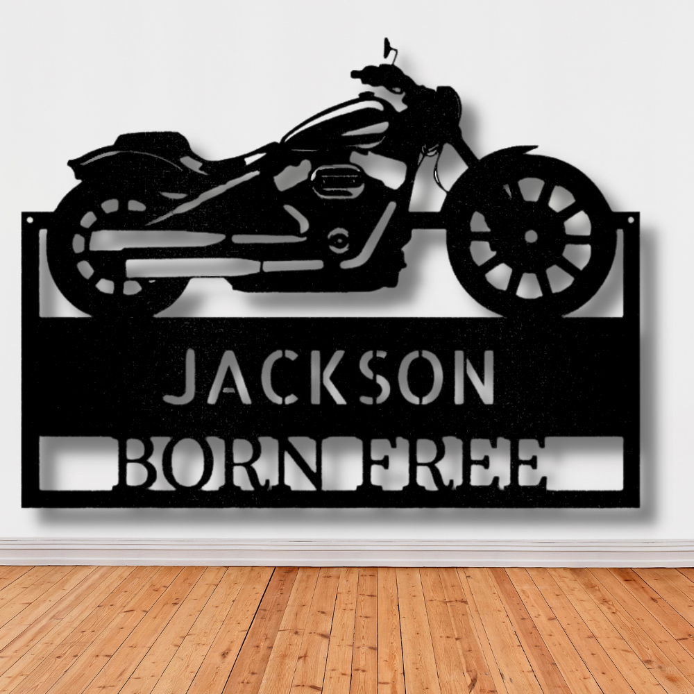 Custom Biker  Shop Metal Sign, Personalized Motorcycle Wall Hanging, Indoor Outdoor Decor, Fathers Day Gift For Him, New Garage Decoration