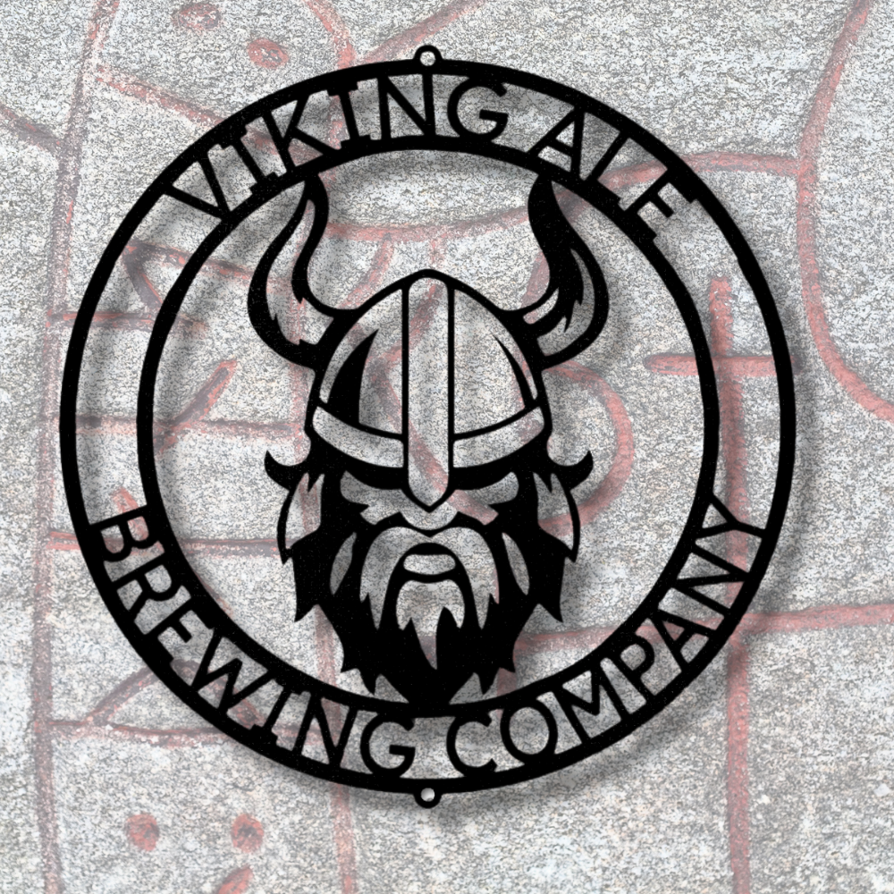 Custom Viking Metal Sign, Nordic  Housewarming Decoration, Indoor Outdoor Wall Hanging, Personalized Viking Wall Art, Birthday Gift For Brewer Dad