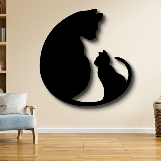 Cat Lover Metal sign, Living Room Wall Decoration For Cat Loving Mother, Birthday Gift For Her, Pet Lover Wall Hanging, Housewarming Gift For Her, Indoor Wall Hanging