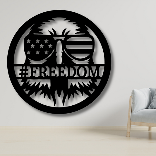 Custom American Eagle Metal Sign, Personalized Patriotic American Living Room Decor, Housewarming Gift For Veteran Dad, Birthday Gift For Best Father, Cabin Wall Hanging,Indoor Outdoor Wall Decor