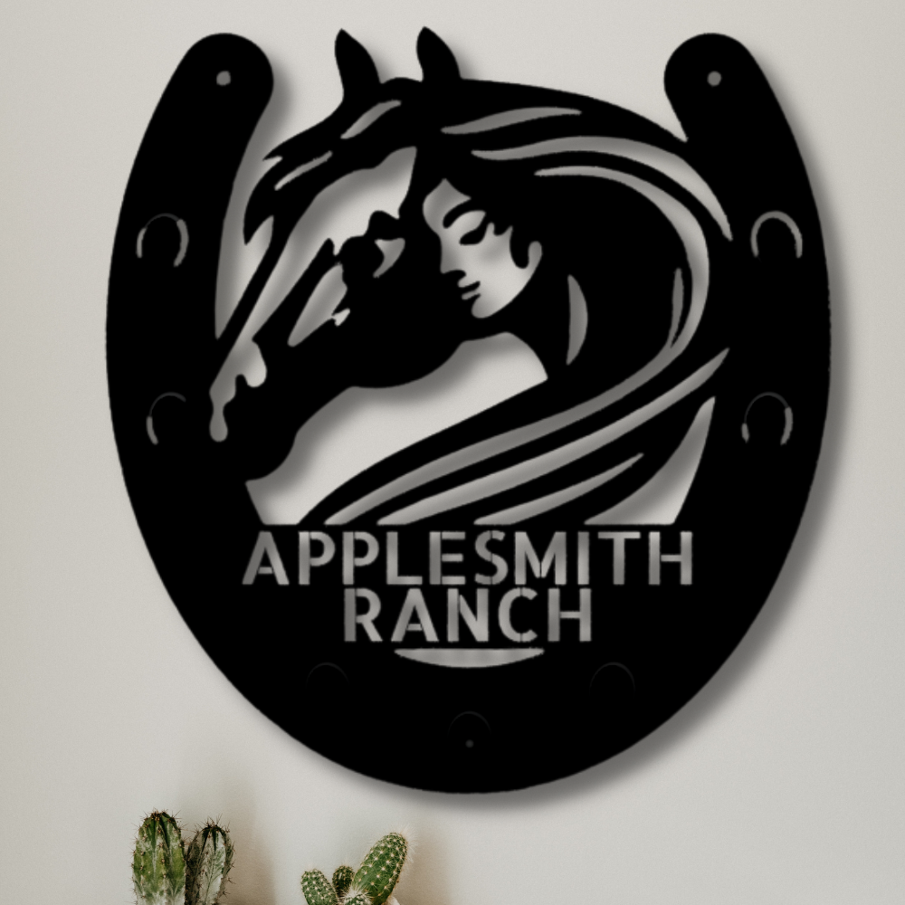 Custom Horse Metal Sign, Personalized Horse  Metal Wall Decoration For Horse Loving Dad, Outdoor Decoration Gift For Rancher Dad, Birthday Gift  For Him, Wall Art Decor