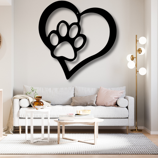 Puppy Love Sign, Puppy Paw Love  Monogram, Pet's Lover Gift, Indoor Outdoor Wall Hanging, Kennel Wall Decor, Indoor Hanging ,Front Porch Sign