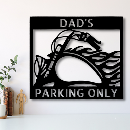 Custom Hog Parking Metal Sign, Personalized Hog Metal Plaque Sign Gift For Biker  Dad, Birthday Gift For Motorbike Lover Dad, Best Biker Gift For Him