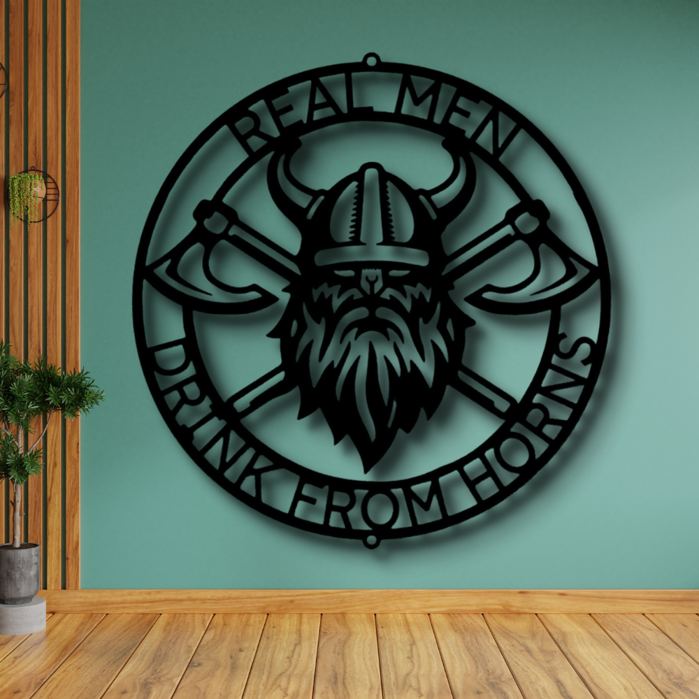 Custom Battle Axe Ring Monogram, Personalized Viking Battle Ring Art, Bar room decoration, Indoor Outdoor Hanging, Living room Decor, Birthday Gift for Him, Birthday Gift for Dad