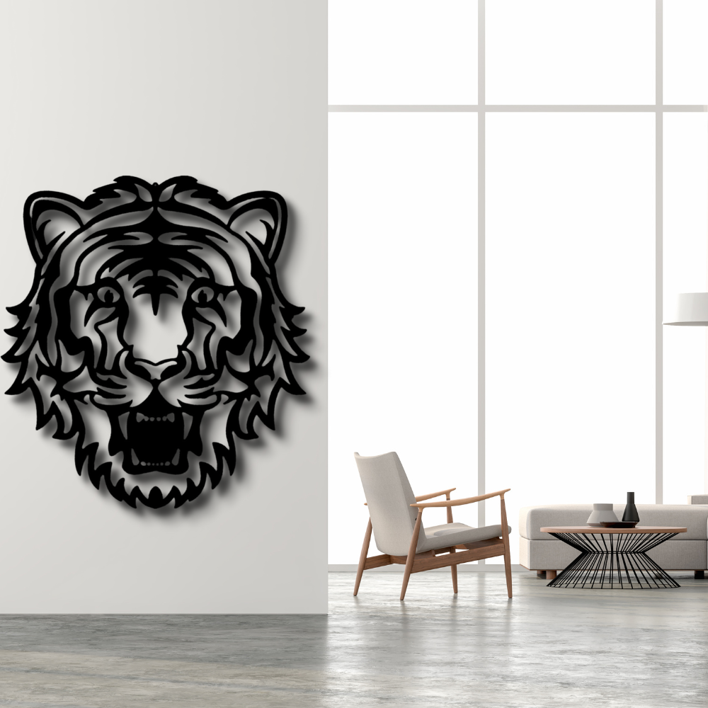 Eye of the Tiger  Metal Sign, Tiger Head Metal Art Sign, Indoor Wall Art Hanging, Man Cave Hanging, Birthday Gift For Him, Housewarming Gift