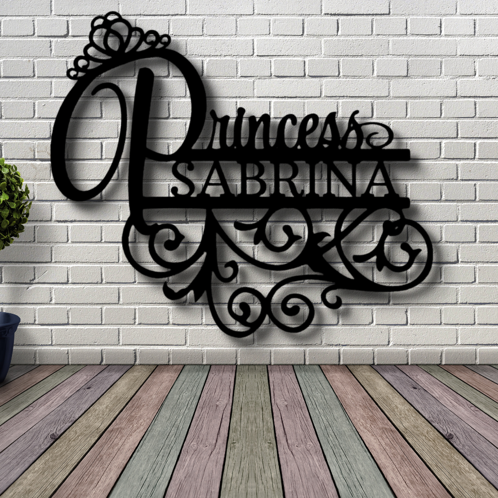 Custom Princess Metal Sign For Adorable Daughter, Bedroom Wall Hangings, Interior Home Decor, Birthday Gift For My Adorable Princess