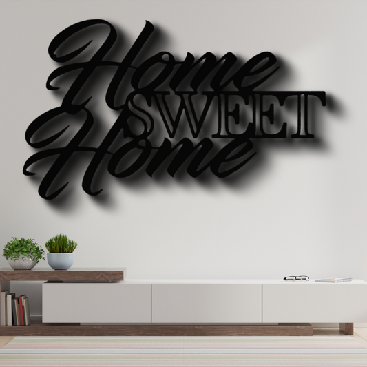 Home Sweet Home Quote  Metal Art Sign, Home Sweet Home Wall Art Decor, Living Room Wall Art Sign, Housewarming Gift For Her