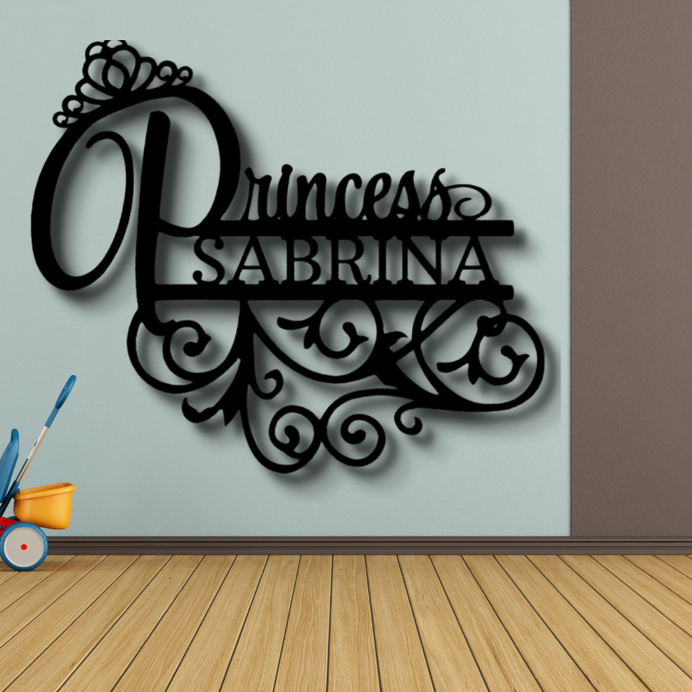 Custom Princess Metal Sign For Adorable Daughter, Bedroom Wall Hangings, Interior Home Decor, Birthday Gift For My Adorable Princess