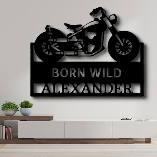 Custom Hog Metal Sign, Personalized Bike Metal Art Decor, Wall Hanging Gift For Biker Husband, Living Room Decoration, Indoor Outdoor Wall Art, Birthday Gift For Him.