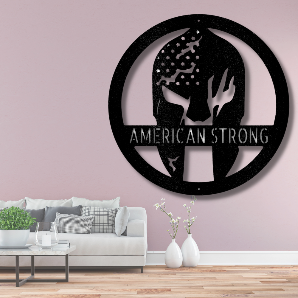 Custom Spartan Helmet Metal Art, American Strong Wall Art, Interior Decor Plaque, Personalized Helmet Gift For Him,