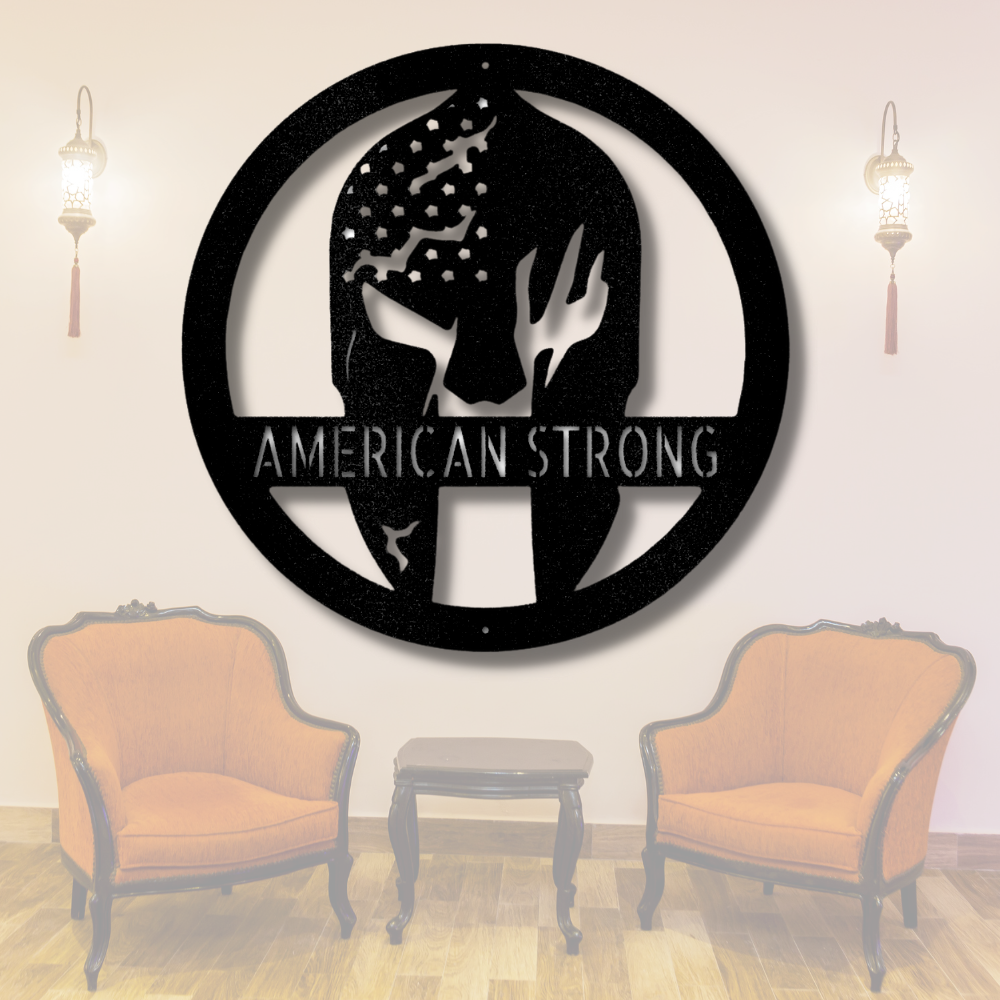 Custom Spartan Helmet Metal Art, American Strong Wall Art, Interior Decor Plaque, Personalized Helmet Gift For Him,