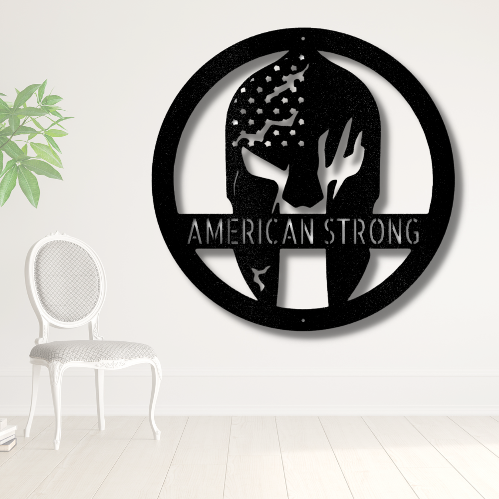 Custom Spartan Helmet Metal Art, American Strong Wall Art, Interior Decor Plaque, Personalized Helmet Gift For Him,