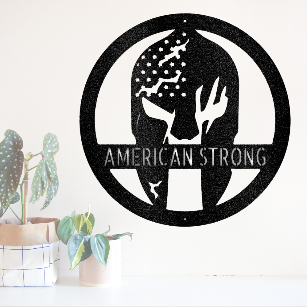 Custom Spartan Helmet Metal Art, American Strong Wall Art, Interior Decor Plaque, Personalized Helmet Gift For Him,