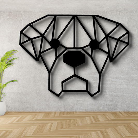 Geometric Dog Metal Sign, Geometric Dog Metal Art Decor, Living Room Wall Art Decoration, Indoor Wall Hanging Gift For Dog Lover, Pet Metal Plaque, Home wall Hangings