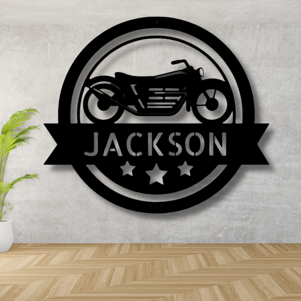 Custom Motorcycle Metal Sign, Personalized Motorcycle Wall Hanging Decoration Gift For Him, Birthday Gift For Motorcycle Lover, Indoor Outdoor Wall Decor