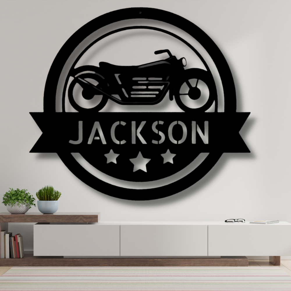 Custom Motorcycle Metal Sign, Personalized Motorcycle Wall Hanging Decoration Gift For Him, Birthday Gift For Motorcycle Lover, Indoor Outdoor Wall Decor