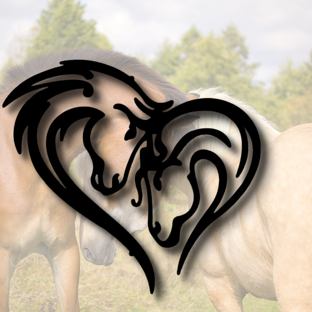 Horse Love Metal Sign For Home Wall Decoration, Horse Heart Metal Sign ,Living Room Decor For Pony Lover, Indoor Home Hanging, Birthday Gift For Horse Lover.