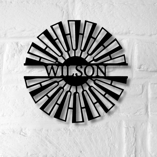 Personalized Windmill Wall Décor, Last Name Windmill Sign, Farmhouse Décor, Custom Windmill Metal Art, Housewarming Gift