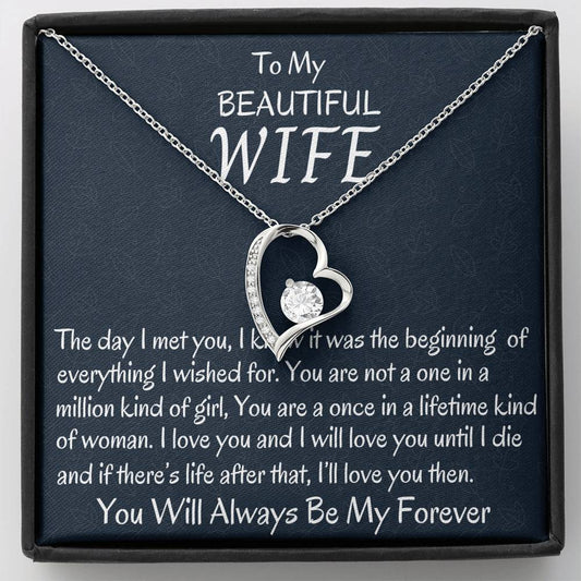 To My Wife Gift Forever Love Necklace For Her Anniversary, Birthday Gift, Gift For Her, Gift For Wife