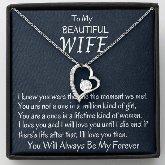 Necklace Gift For Her, Anniversary Gift Necklace, Birthday Gift, Forever Love Necklace Gift For Her, Gift For Wife