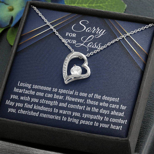 Sorry for Your Loss Gift, Loss of a Loved One, Grief, Bereavement Gift, Sympathy Forever Love Necklace, Loss of Husband, Loss of Father