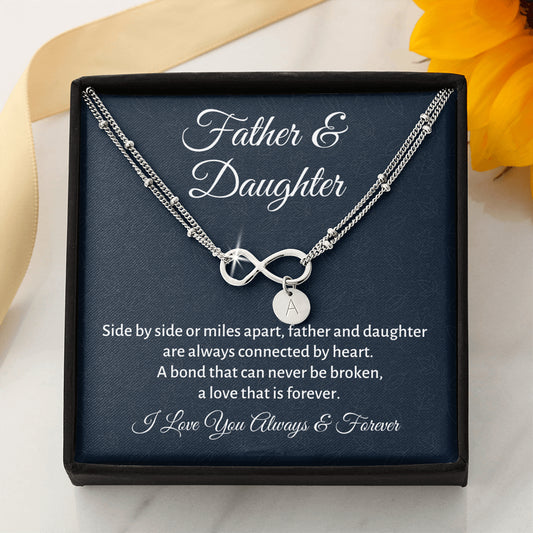 Father & Daughter Infinity Bracelet Gift, Daughter Birthday or Christmas Present from Dad, Daughter Appreciation Gift