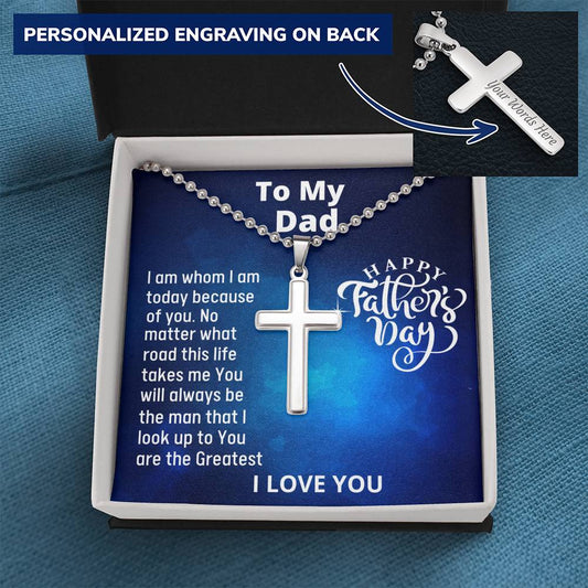 To My Dad Happy Father's day - Cross Necklace
