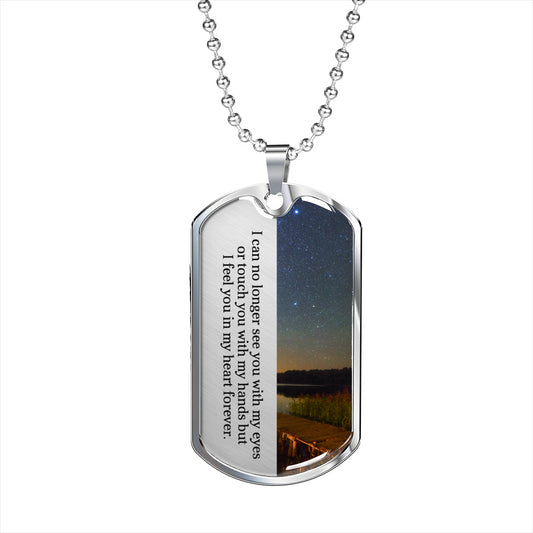 Remembrance Dogtag Necklace, Loss of Mother Gift, Memorial Gift, Loved One Remembrance Bereavement Gift, Sympathy Necklace