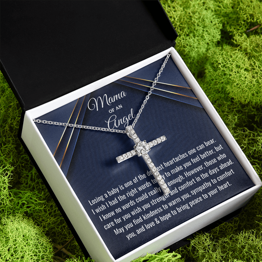 Miscarriage Gift, Mama of an Angel, Cross Necklace Gift, Bereavement Gift, Angel Baby, Miscarriage Keepsake, Sorry For Your Loss Gift
