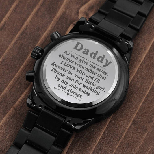To My Daddy Men’s Watch Gift For Dad on My Wedding, Father’s Gift From Bride, Dad Gift From Daughter