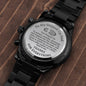 To My Stepped Up Bonus Dad Men's Watch Gift For Stepdad Father’s Day Gift, Stepped Up Dad Best Dad Gift