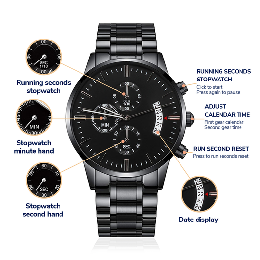 Gift For Stepdad on Your Wedding Day, Bonus Dad Wedding Gift Men's Watch, Walking down the Aisle Gift From Stepdaughter Bonus Daughter