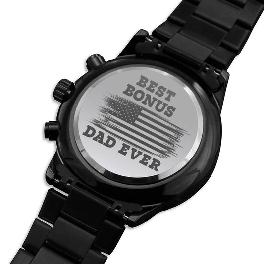Best Bonus Dad Men’s Watch, Gift For Stepdad Father’s Day Gift, Birthday Gift For Step Dad
